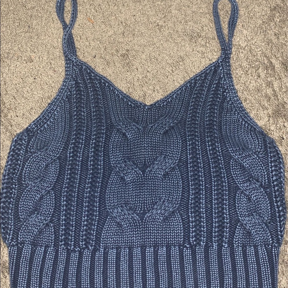 Navy blue cami crop top
